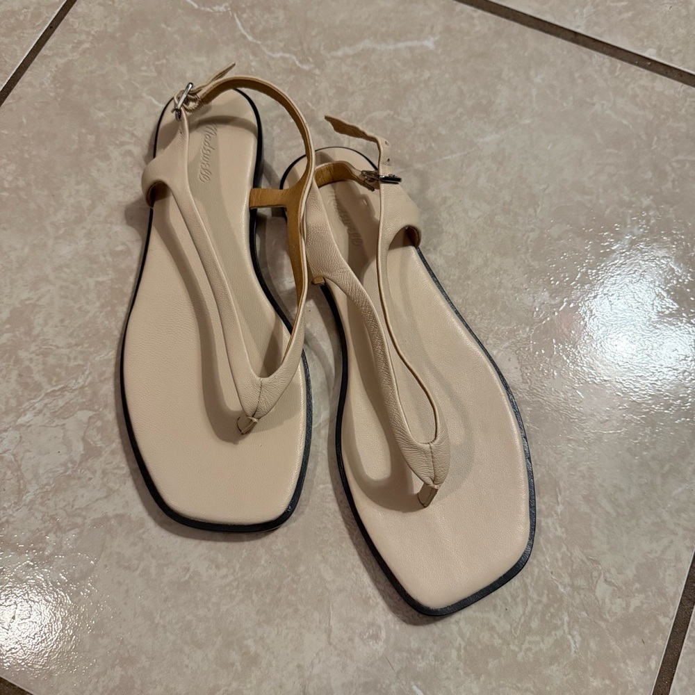 NWOT Madewell Palma Slingback Sandal Ecru Leather